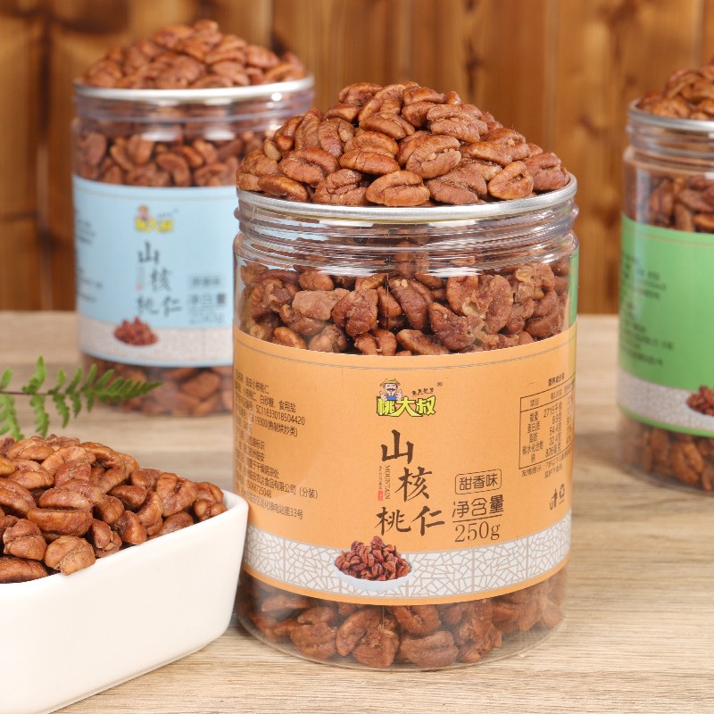 新货临安山核桃仁小核桃胡桃仁净重250g/罐精选大颗粒饱满酥脆 桃
