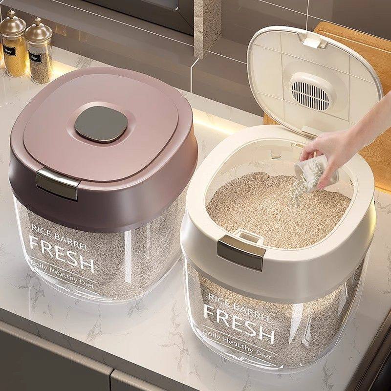 透明收纳桶米桶防虫防潮密封桶储米罐家用加厚米缸杂粮面粉收纳桶,家居饰品,装饰摆件,淘宝优惠券,粉丝福利购,淘宝优惠卷