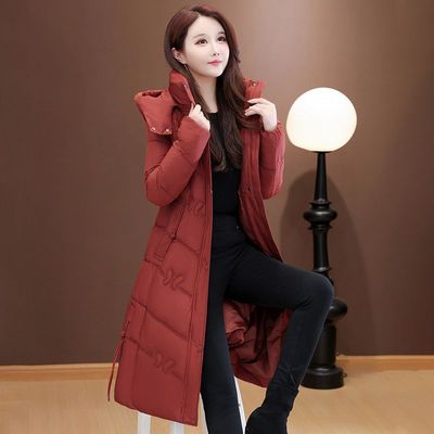 2025冬季新款修身羽绒服加厚保暖过膝显瘦中长款高端洋气鸭绒外套