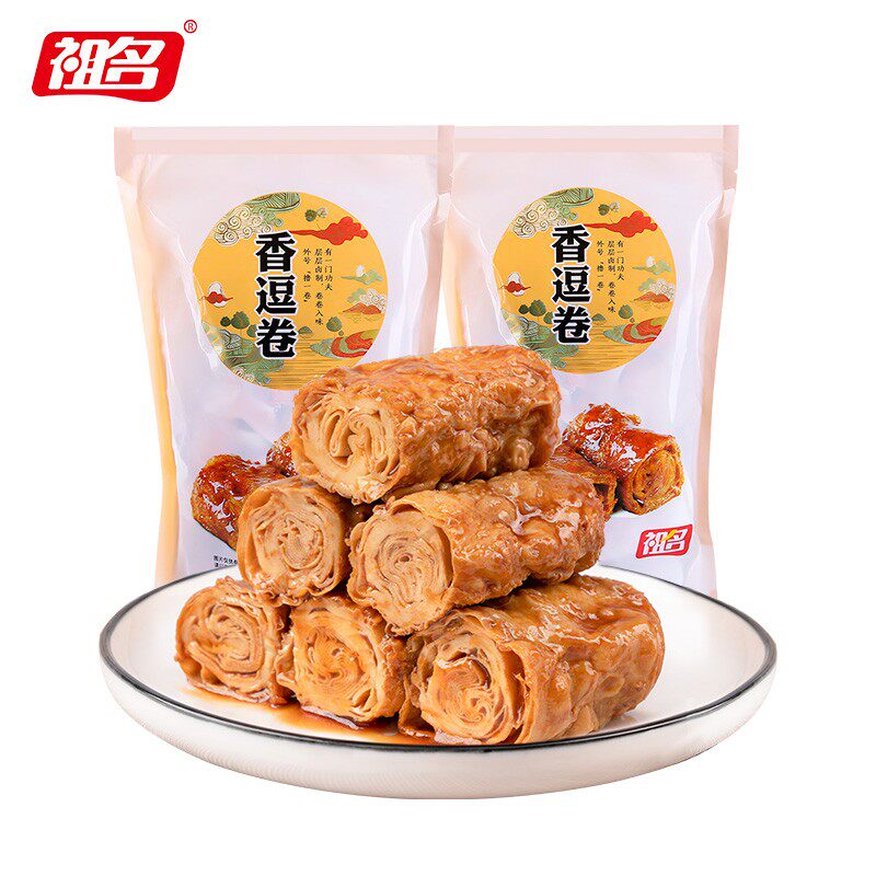 祖名卷卷组合1000g香逗卷香豆卷豆干解馋豆干五香豆干豆皮卷