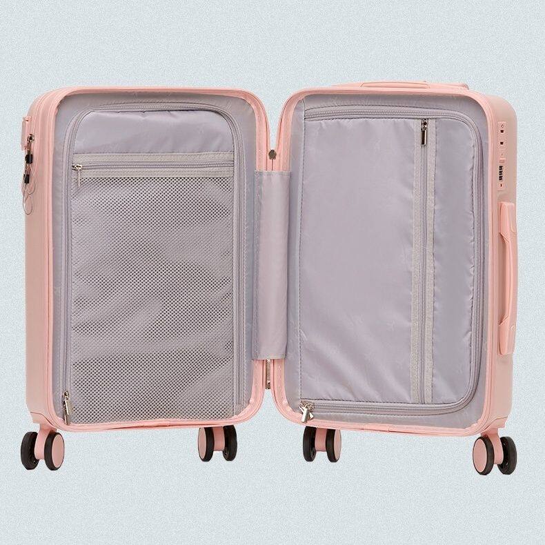前置开口行李箱女结实耐用小型20寸登机可充电个性