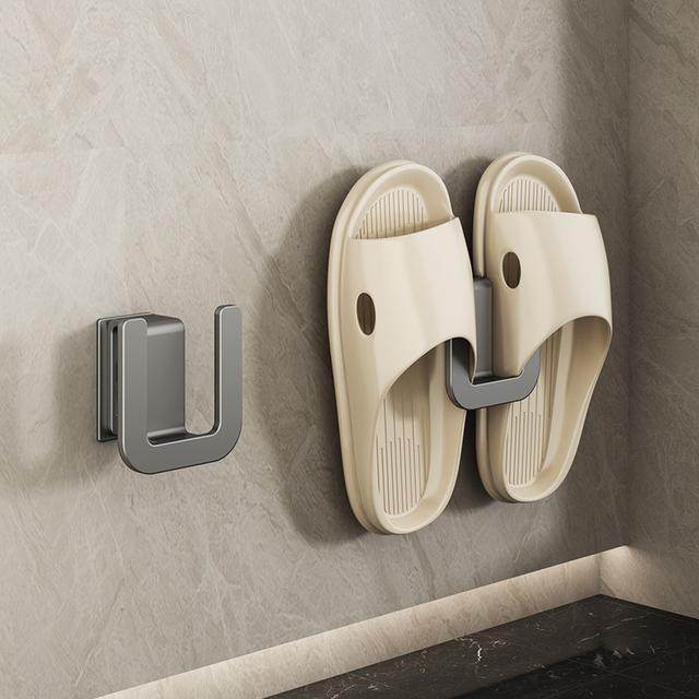 浴室拖鞋架壁挂式免打孔卫生间墙上挂鞋子收纳架厕所沥水置物挂钩,收纳整理,鞋子收纳架,淘宝优惠券,粉丝福利购,淘宝优惠卷