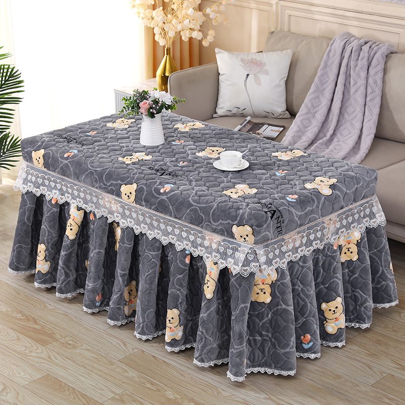 电炉烤火桌罩套新款新款电炉罩烤火罩长方形加厚桌子套罩取暖烤火