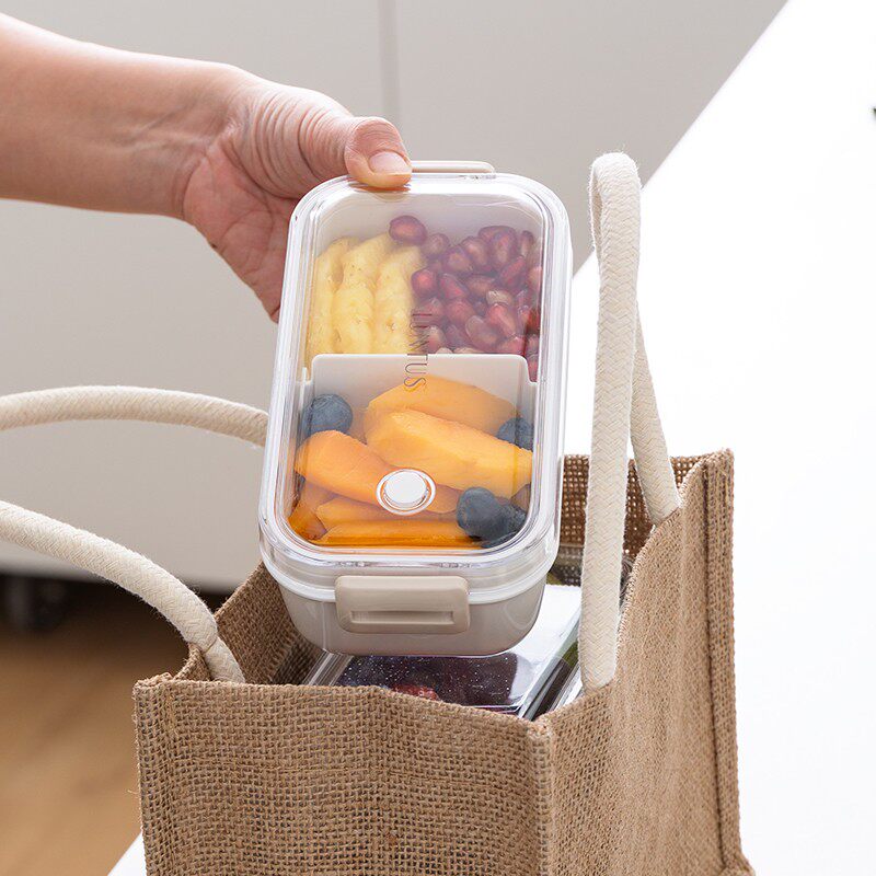 水果盒便携外出便当盒果盒儿童小学生分隔盒子饭盒餐盒塑料保鲜盒