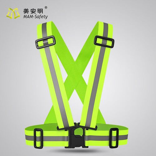 美安明弹力反光背带反光安全背心夜晚反光衣骑行反光马甲定制印字
