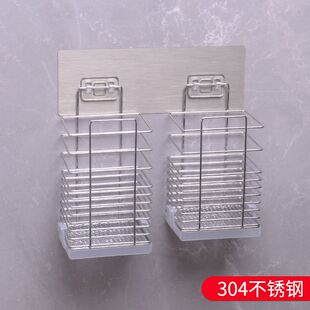 筷子筒可悬挂304不锈钢桶篓筷笼子壁挂式免打孔沥水盒收纳盒家用
