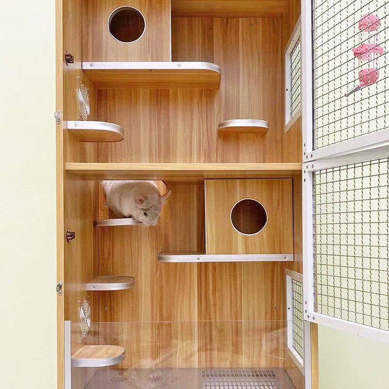 龙猫笼子实木龙猫柜笼超大号龙猫专用笼子别墅宠物用品相亲笼