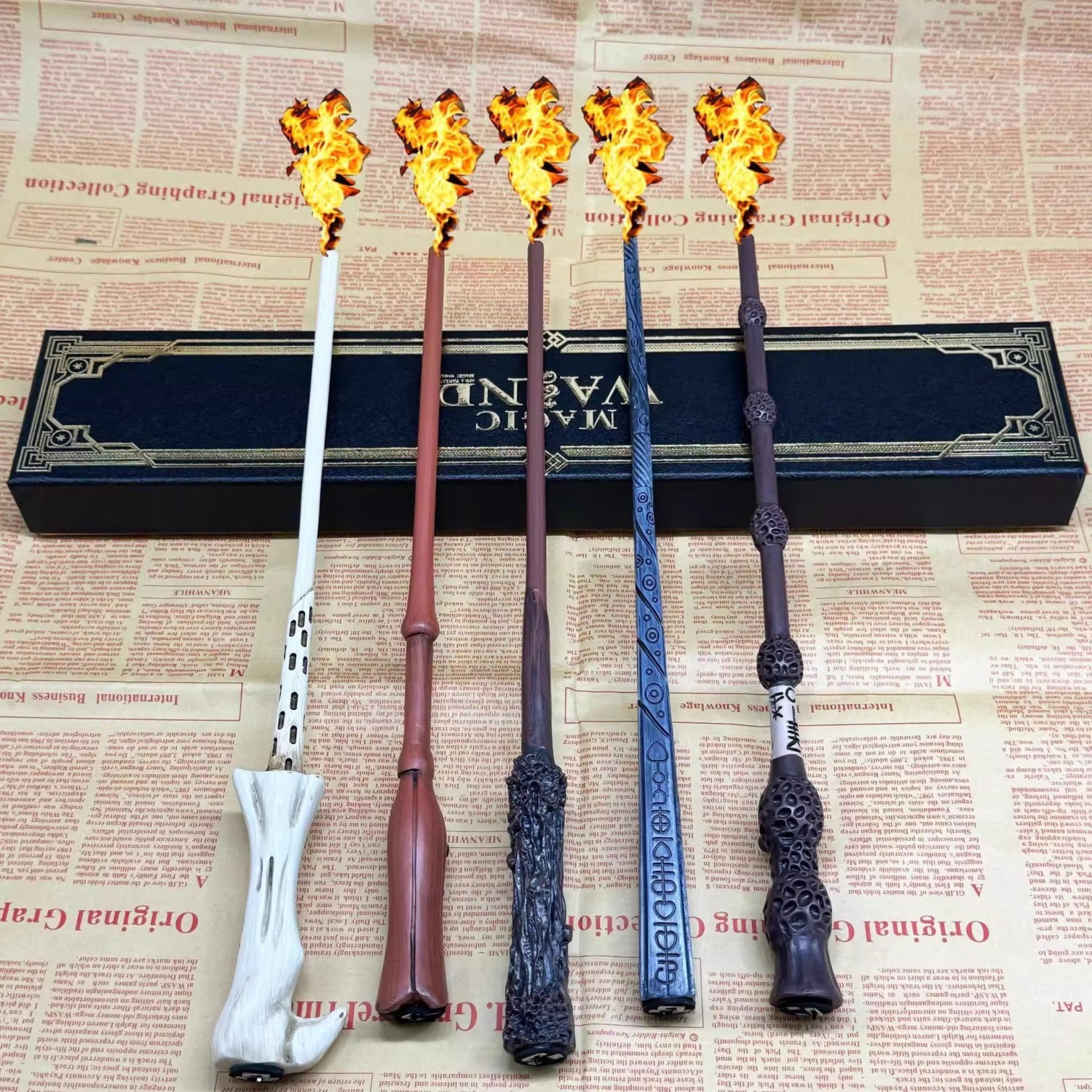 哈利波特魔杖可喷火魔杖邓布利多魔法棒送礼物生日玩具喷火法杖