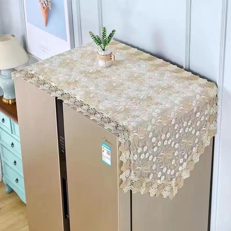 冰箱上面的盖布防尘布现代简约家用单双开门遮灰盖巾防水油罩套