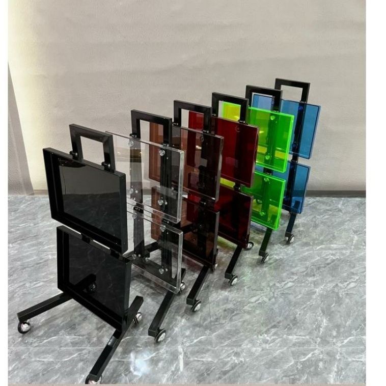 不锈钢理发烫染车工具车工具美容美发推车剪发手推车折叠理发店