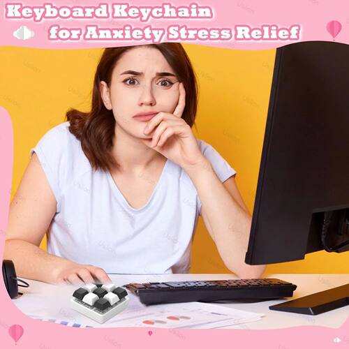9 Keys Keyboard Key Toy Party Stress Relief DIY Fidget Butto