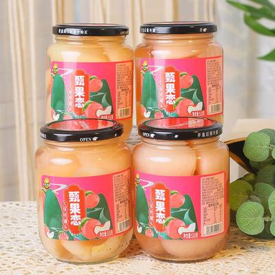 【甄果恋】水蜜桃罐头白桃罐头510g4瓶当季新货爆款