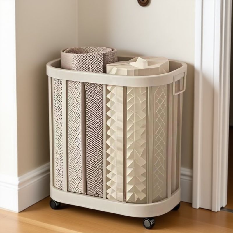 简约现代瑜伽垫雨伞架塑料带轮客厅卧室浴室健身器材玩具储物神器