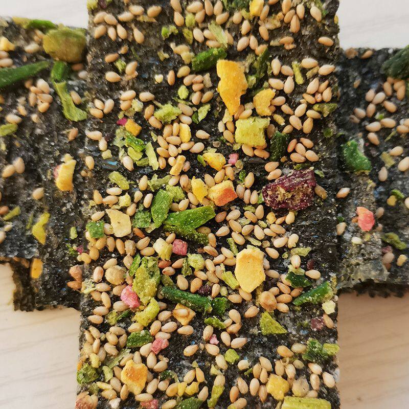 果蔬海苔脆海苔片儿童营养辅食休闲小零食网红海苔即食海苔脆片