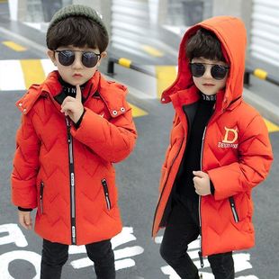 中大童外套儿童羽绒棉服中长棉袄洋气 秋冬季 男童冬装 棉衣2025新款