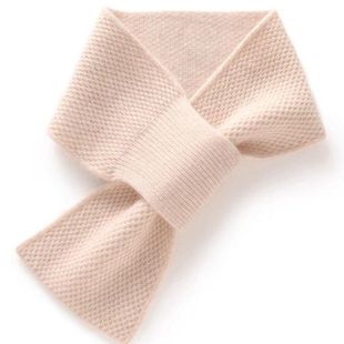 小尺寸羊绒围巾秋冬季山羊绒穿孔小围巾针织保暖纯色百搭小围脖短