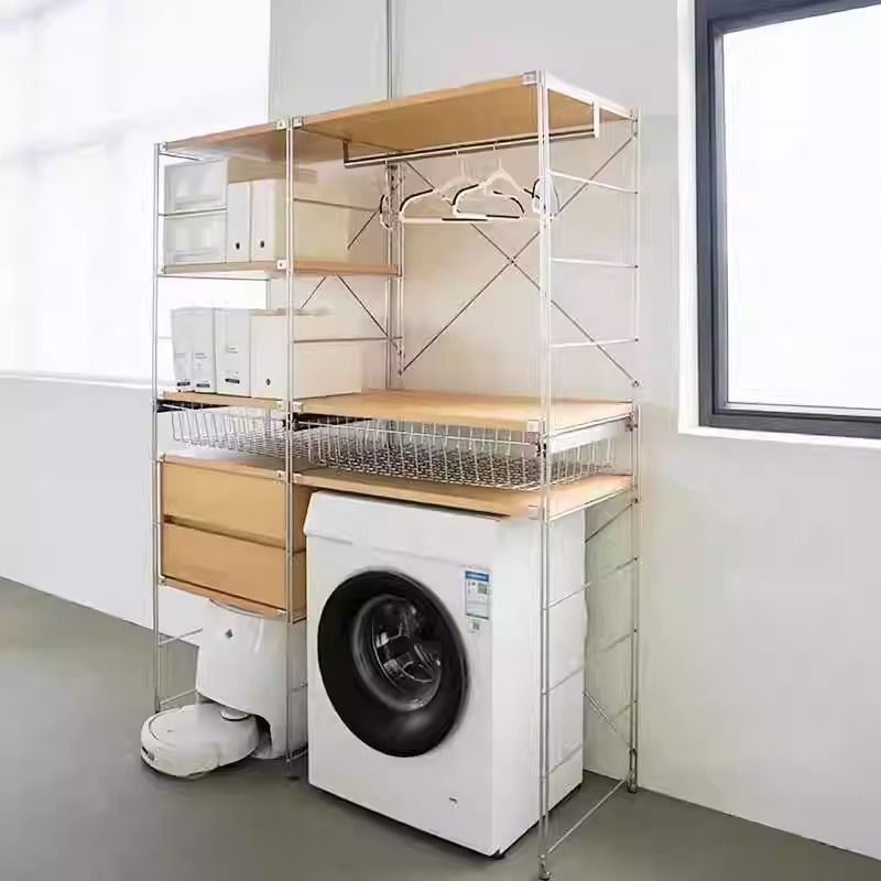 洗衣机置物架收纳柜阳台滚筒波轮储物柜猫砂盆置物架浴室收纳架