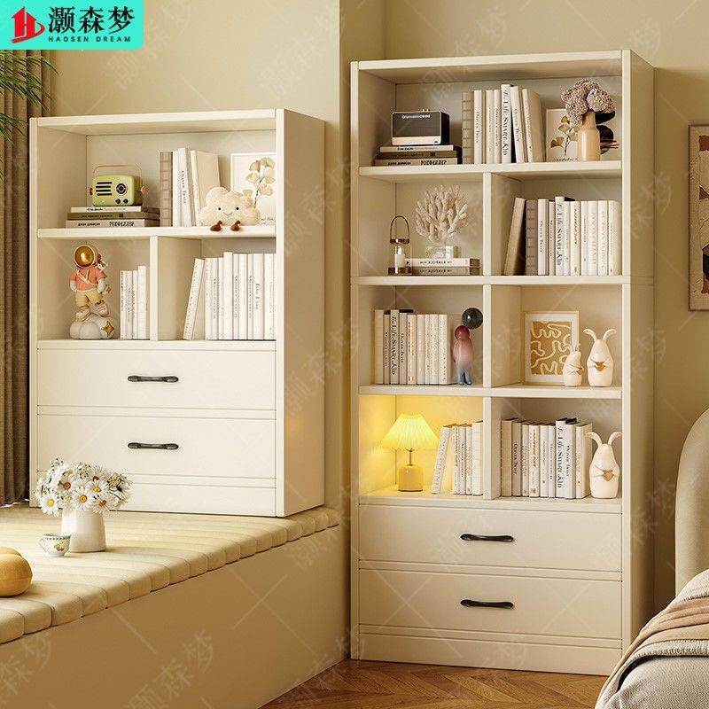 书柜书架飘窗收纳多功能柜子储物柜靠墙落地置物架家用客厅展示柜