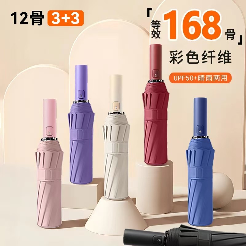 结实抗风大伞超高性价比全自动晴雨两用雨伞抗风暴防晒紫外线