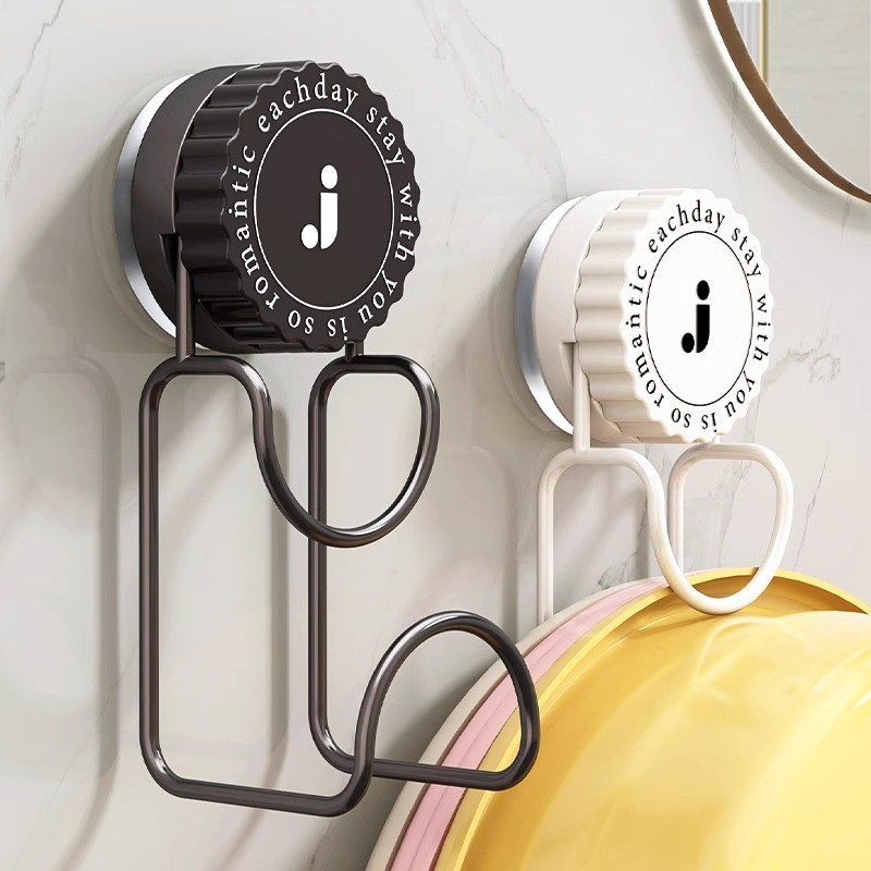 优勤吸盘脸盆挂钩免打孔卫生间放盆子置物架挂盆神器洗脸盆收纳架