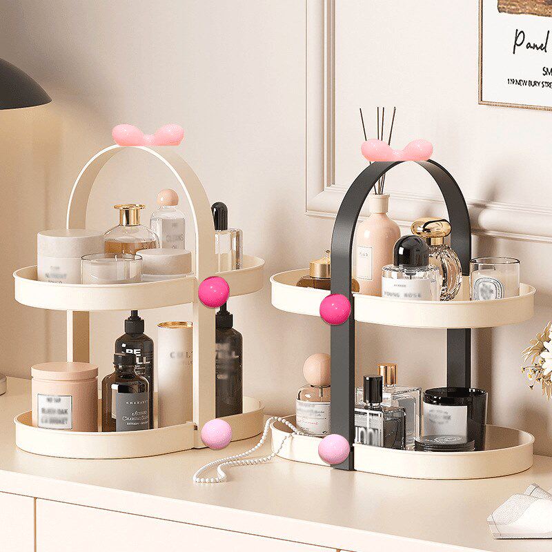 化妆品桌面置物架办公室梳妆台护肤品香水口红整理收纳盒整理架子
