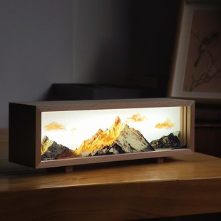 生日礼物日照金山摆件梅里雪山中秋节送男友氛围灯小夜灯新婚礼品