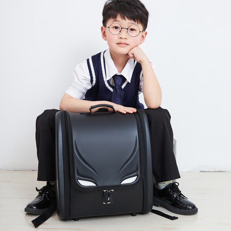 CHUNYU/春宇韩版1至3至6年级小学生减负箱体书包超轻皮质儿童书包