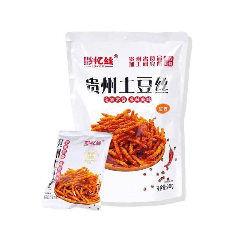黔忆丝贵州土豆丝迪哥同款网红甜辣洋芋丝麻辣休闲小吃解馋小零食