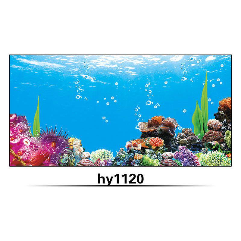 鱼缸背景贴纸3d立体背景图高清水族鱼缸壁纸造景装饰画5d立体单面