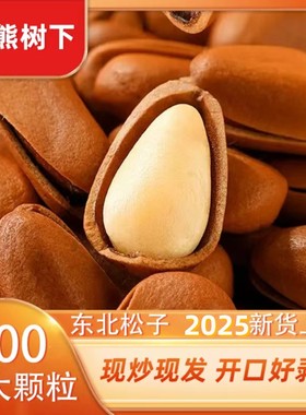 2025新货800大颗粒大火爆炒大开口东北红松子果仁饱满休闲零食