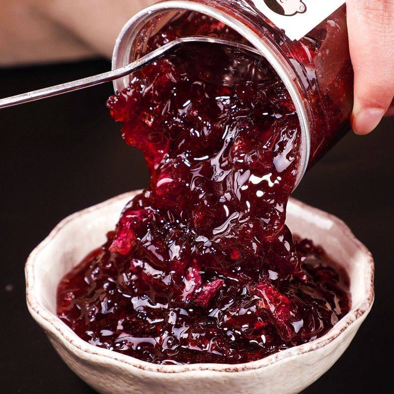 滇二娃云南玫瑰花酱400g蜂蜜玫瑰酱食用0脂鲜花果酱烘培面包涂抹