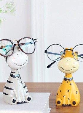 ROOGO/如果动物庄园软装搭配眼镜架摆件客厅卧室书房床头柜装饰
