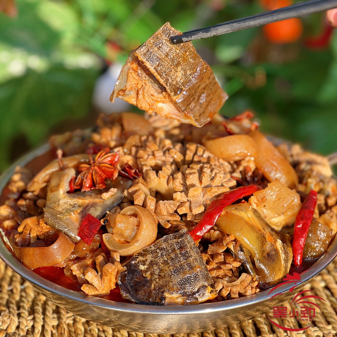 现做现发安徽蚌埠特色美食大五荤甲鱼牛球猪球牛蹄牛鞭香辣味