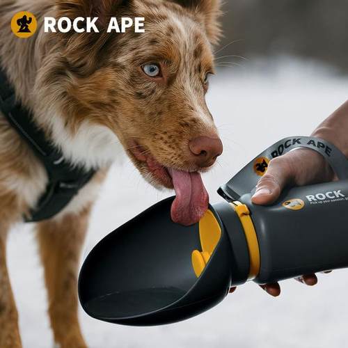 Rock Ape宠物便携硅胶饮水杯水壶户外携带宠物便携水壶狗狗喝水