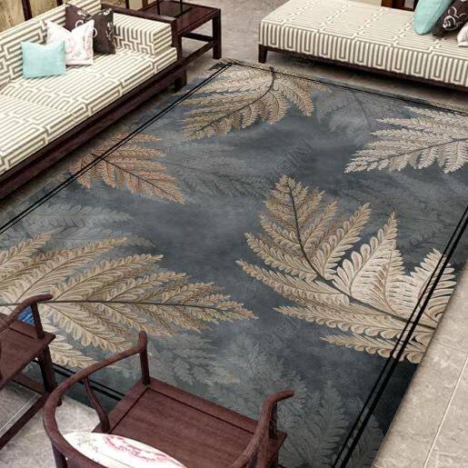 新款整块客厅地毯佛堂地毯家用茶几毯耐磨防滑床边客厅毯加厚定制