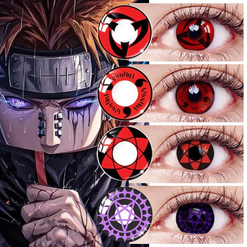 写轮眼Cos美瞳火影忍者轮回眼宇智波斑雏田卡卡西神威万花筒漫展