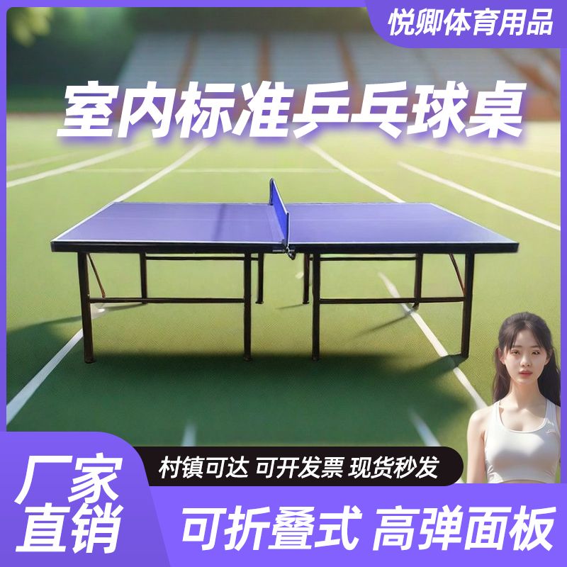 可折叠乒乓球桌家用国标标准版乒乓球台桌室内乒乓球台