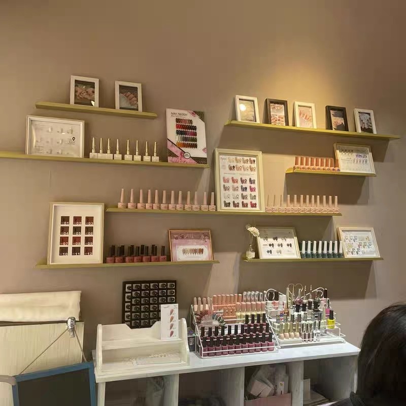 美甲店展示架美甲架子指甲油架隔板墙上置物架甲油胶摆放架子壁挂