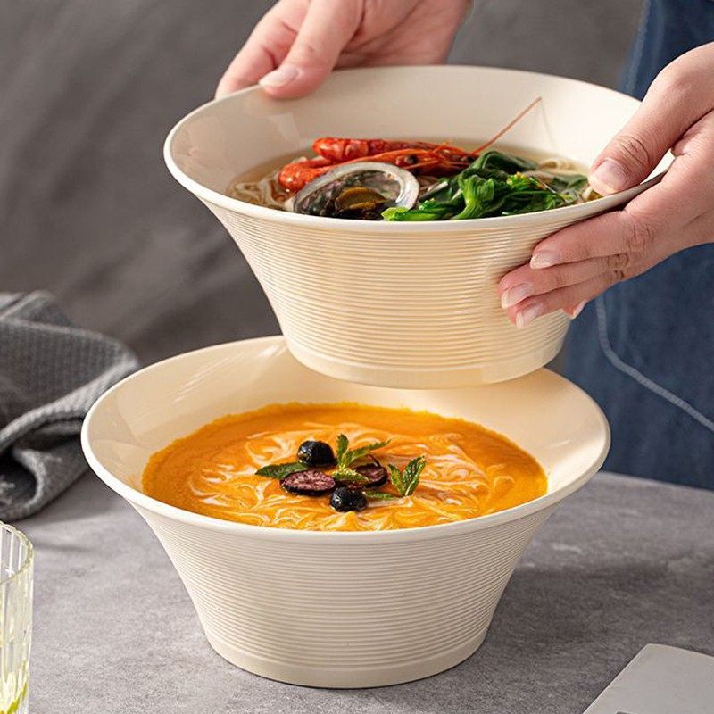 法式面碗家用2025新款汤碗斗笠碗高级感螺蛳粉拉面碗轻奢陶瓷大碗,餐饮具,碗,淘宝优惠券,粉丝福利购,淘宝优惠卷