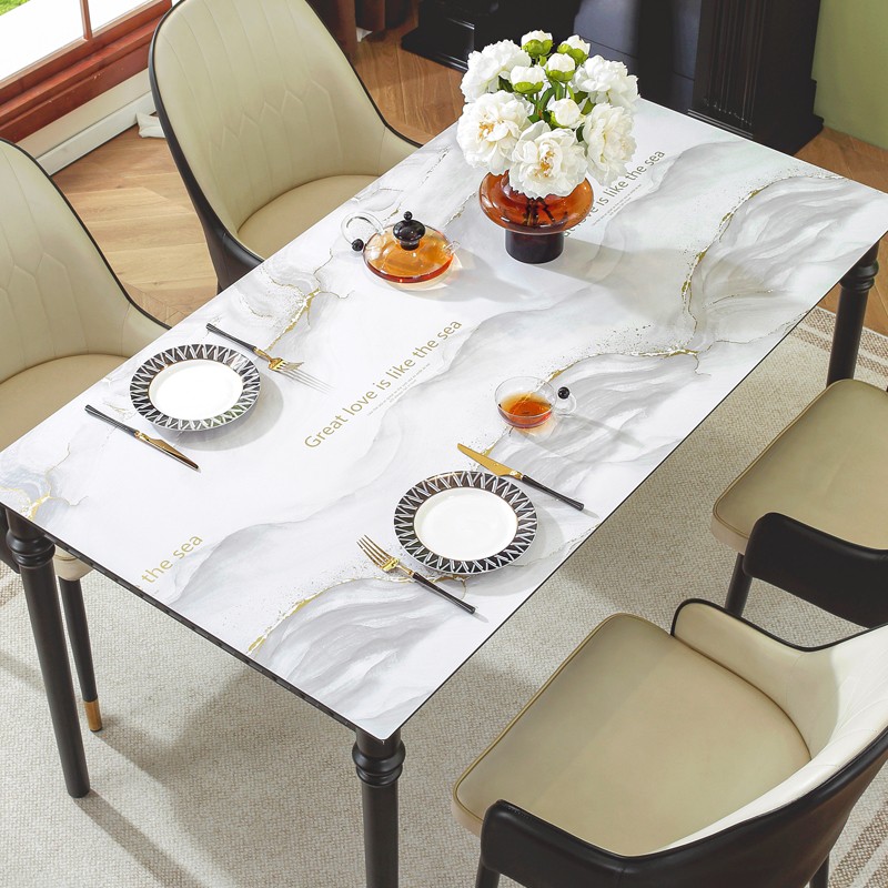 软皮革餐桌垫长方形桌布茶几布桌台布防水防油防烫无味免洗轻奢