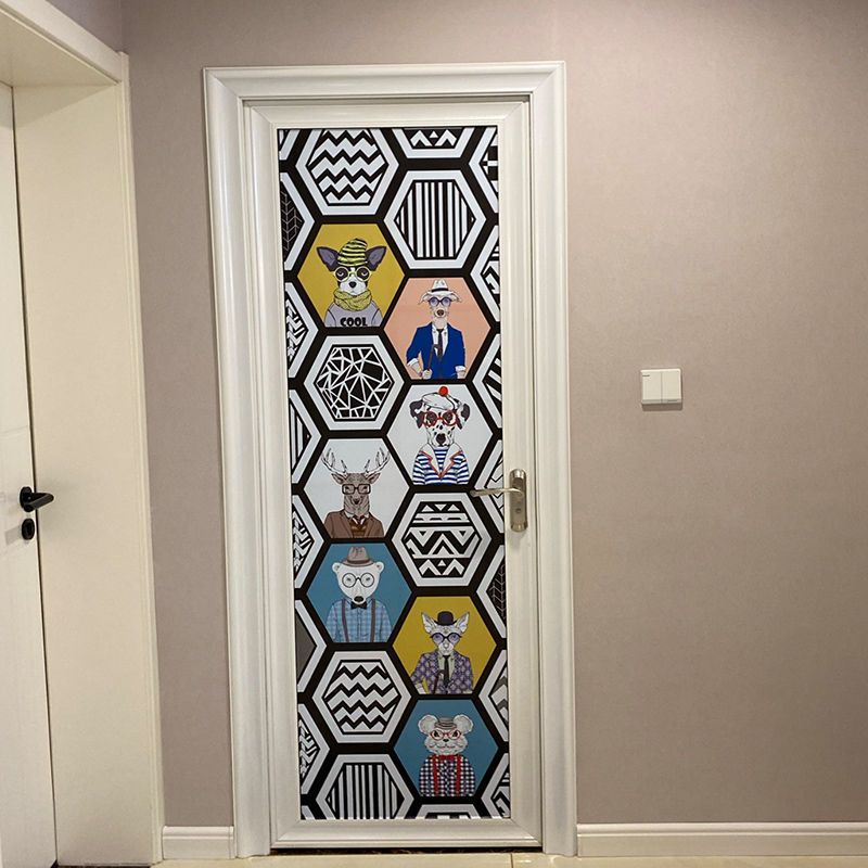 定制加厚门贴纸整张PVC自粘 卧室木门翻新卫生间门贴装饰个性创意