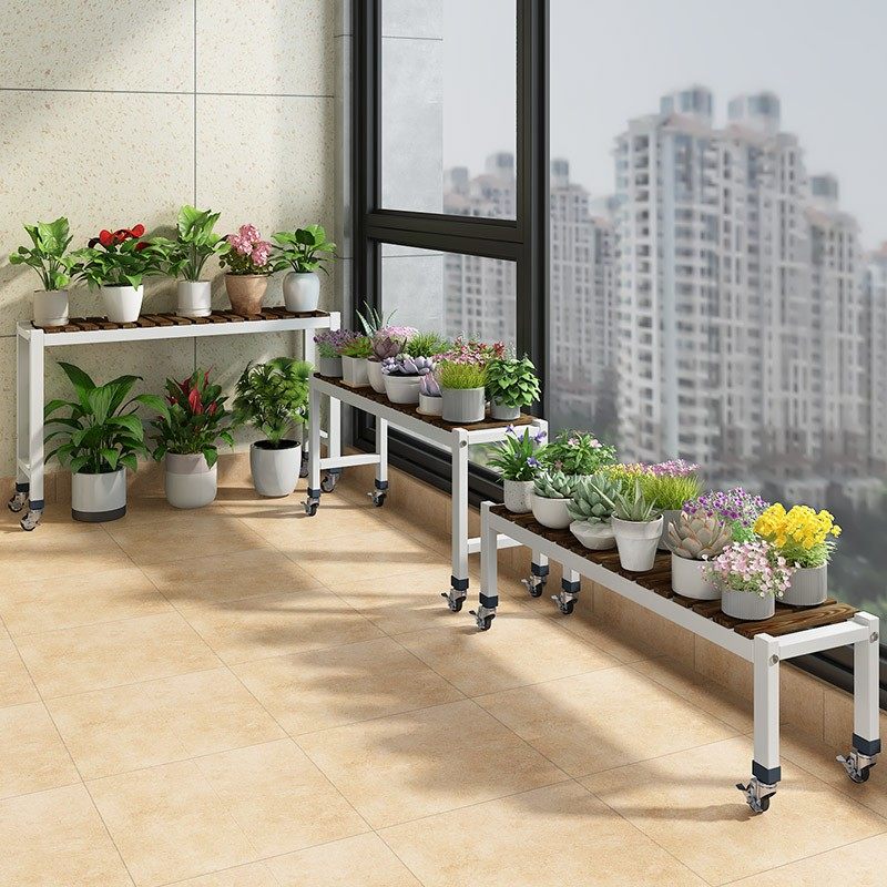 阳台花架新款长条凳移动带轮靠墙落地式花架子花架子阳台置物架,住宅家具,花架/花几,淘宝优惠券,粉丝福利购,淘宝优惠卷