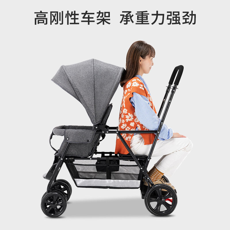 宝宝外出方便小推车双胞胎婴儿推车可坐躺可拆分超轻便携折叠小宝