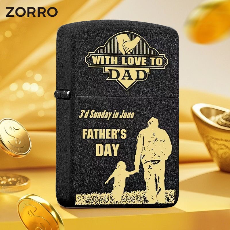 ZORRO佐罗父爱如山煤油防风打火机送父亲节爸爸节日生日礼物