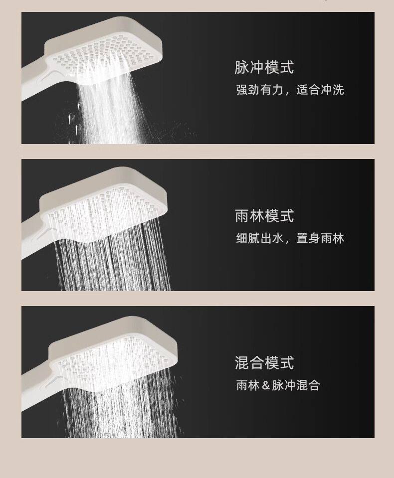 Термостатический набор 白色淋浴花洒套装全铜冷热浴室沐浴水龙头洗澡简易恒温白色喷头
