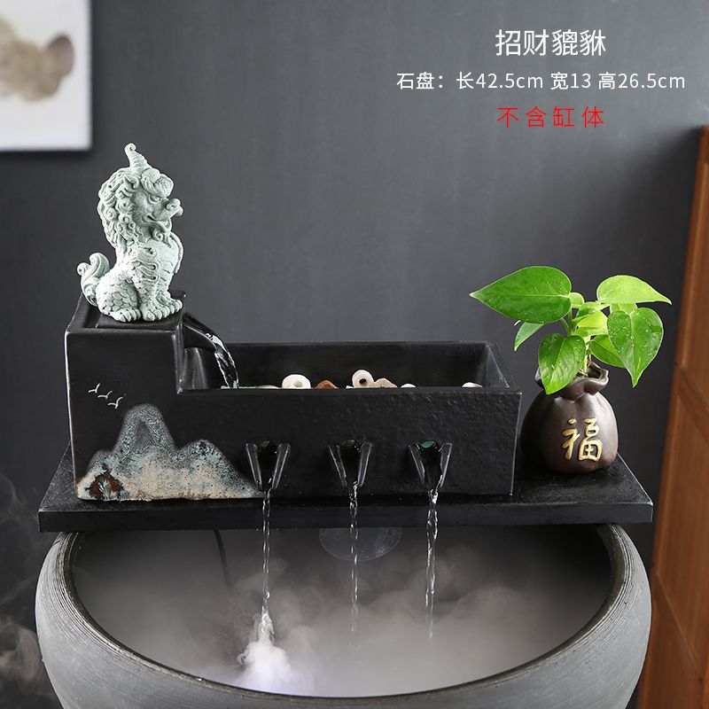 创意流水摆件水族鱼缸过滤器增氧泵循环系统净水器古法养鱼缸造景