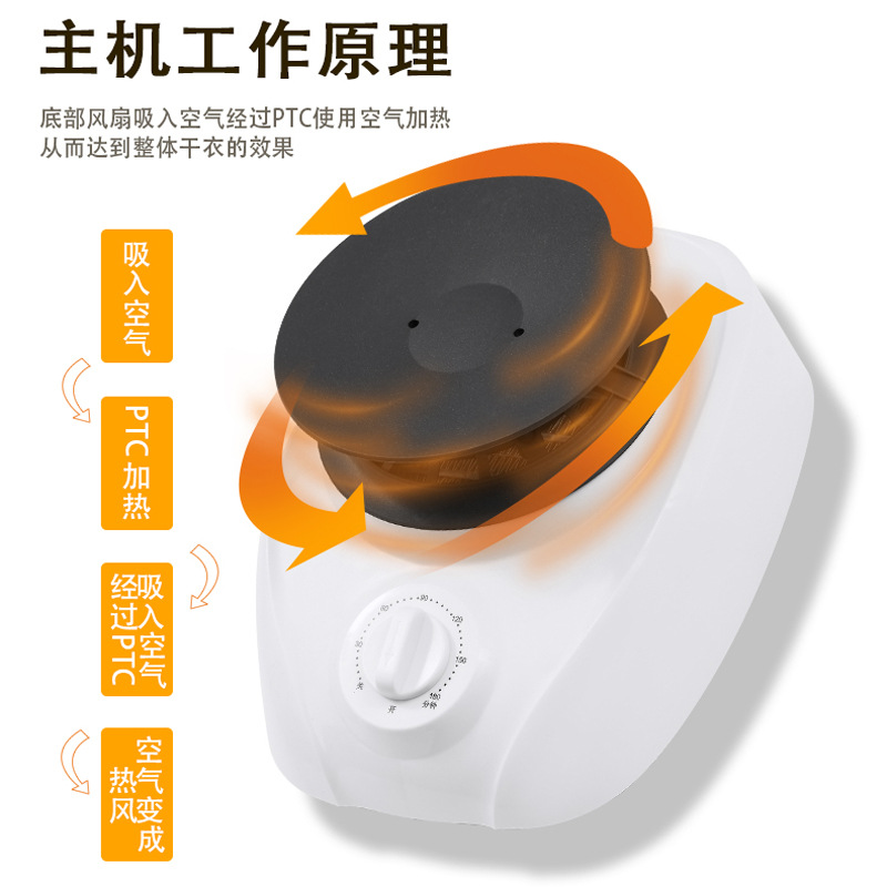 工厂自营家用干衣机主机1000瓦大功率家用烘干机静音暖风机取暖器
