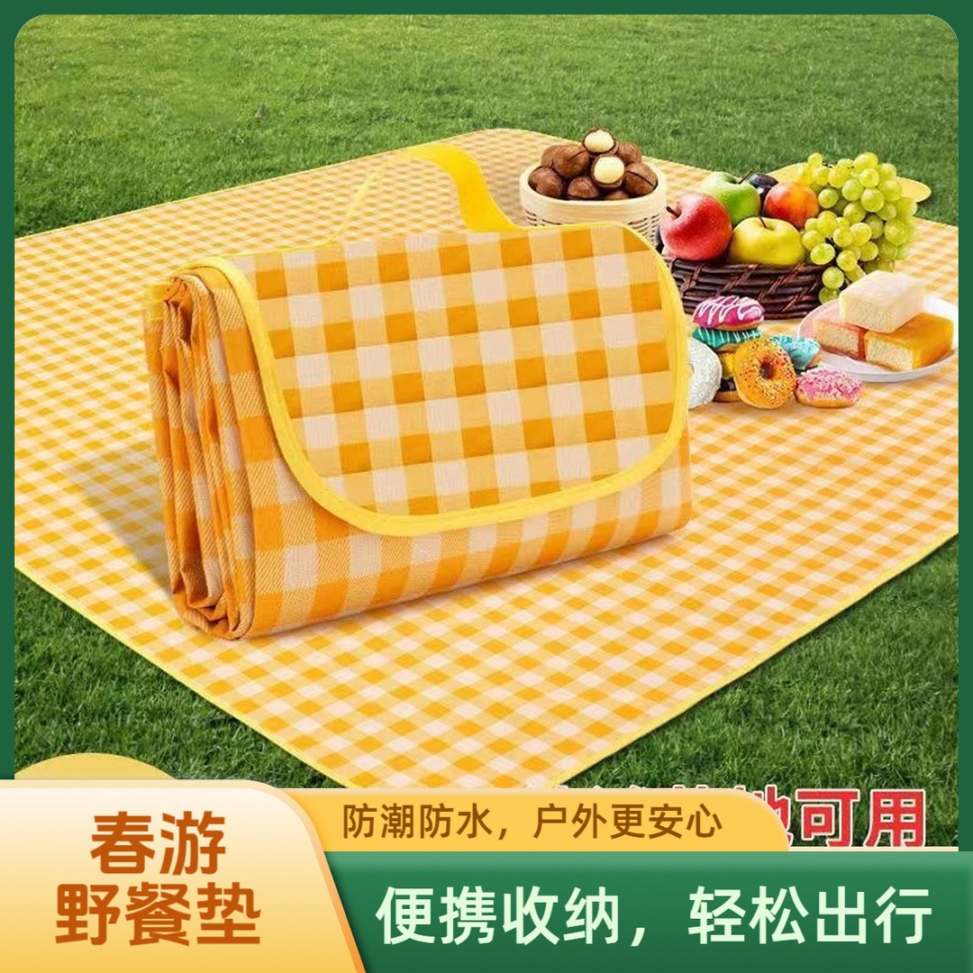 野餐垫户外防潮垫可折叠野炊便携春游野餐布ins风露营薄款无纺布