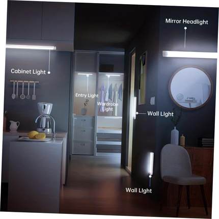 Motion Sensor LED Night Light USB Rechargeable Lamp感应灯