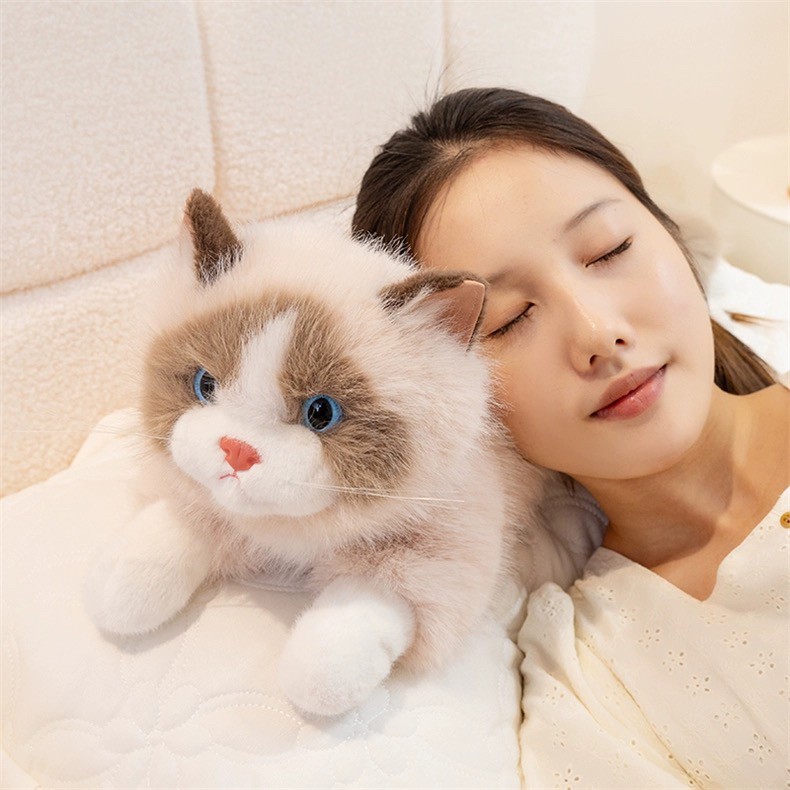 可爱仿真布偶猫咪公仔毛绒玩具生日礼物女生抱枕会叫的猫咪玩偶